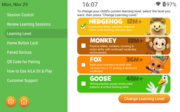 Hedgehog_Learning Level
